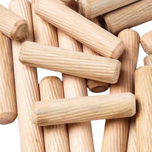 150Pcs Wooden Dowel Pins Kit 3/8x1-3/16 Inch Small Fluted Wood Dowels Pegs Hardwood Pin for Furniture Woodworking Crafts, Furniture, Door, DIY - size: 10mm x 30mm - 150PCS