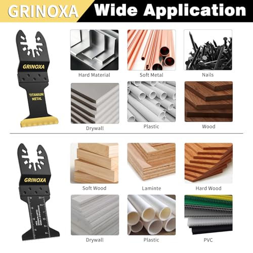 200PCS Multitool Blades, Titanium Oscillating Saw Blades for Wood Plastic - size: 200PCS