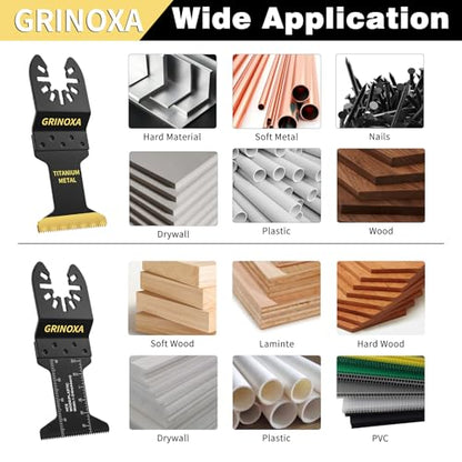 200PCS Multitool Blades, Titanium Oscillating Saw Blades for Wood Plastic - size: 200PCS