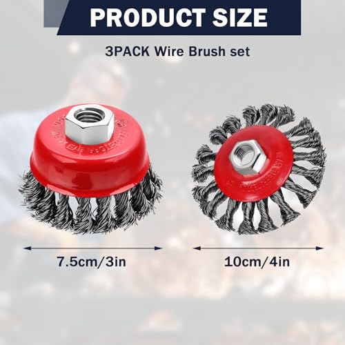 3 Pack Wire Wheel Brush for Angle Grinder