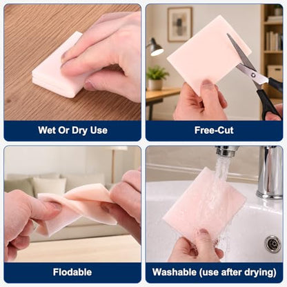18Pcs 2000Grit Sanding Sponges, 4x2.8In Hook & Loop White - size: 2000 Grit
