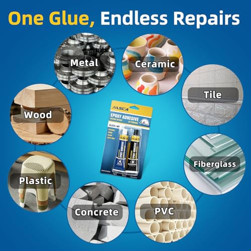 NASCA 2 Part Epoxy Glue, Fast Setting Grey Epoxy Adhesive, 2 oz