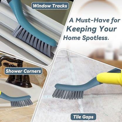 2 Pack Grout Scrub Brush with Stiff Bristles