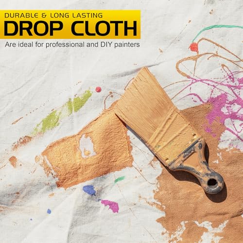 Drop Cloth 9x12 FT 6 Pack - size: 9ft X 12ft ( Pack of 6 )
