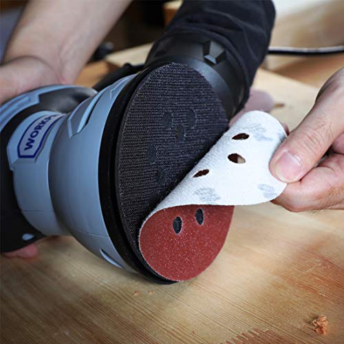 WORKPRO 80-Piece Sanding Disc Set,5-Inch 8-Hole Hook & Loop Sanding Discs,60,80,100,120,180,240,320,400 Grits Sandpaper for Random Orbital Sander(Not for Oscillating Tools or Mouse Sander),Pack of 12 - size: 80 Count (Pack of 12)