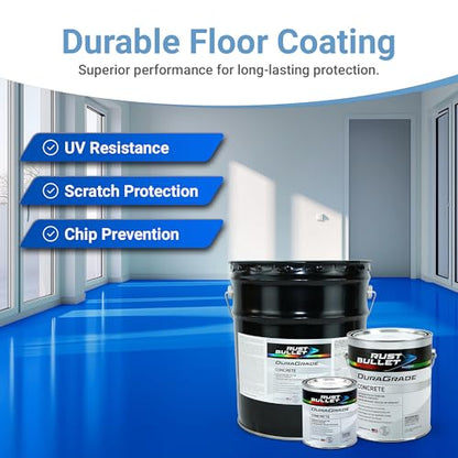DuraGrade - Concrete Paint & Protective Floor Coating - Blue, 1Qt - color: Blue, size: 32 Fl Oz (Pack of 1)