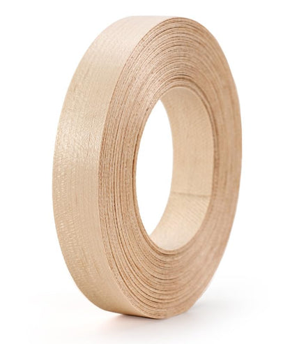 Maple Edge Banding 7/8 Inch x 50 Ft Preglued Iron on Wood Veneer Edging, Real Natural Maple Iron-On Veneer Edge Band, Self Adhesive Flexible Plywood Wood Tape for Cabinet and Table Repair - color: Maple, size: 7/8 inch X 50 ft