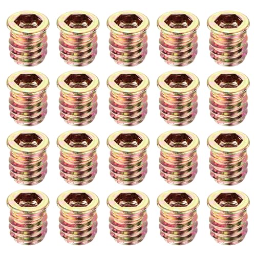 uxcell 30pcs Threaded Inserts 5/16"-18x19/32 Zinc Alloy Hex Socket Drive