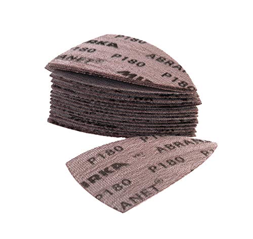 Mirka Abranet Delta Triangle Sanding Discs 4x6x6 inch Hook and Loop - size: Grit 180