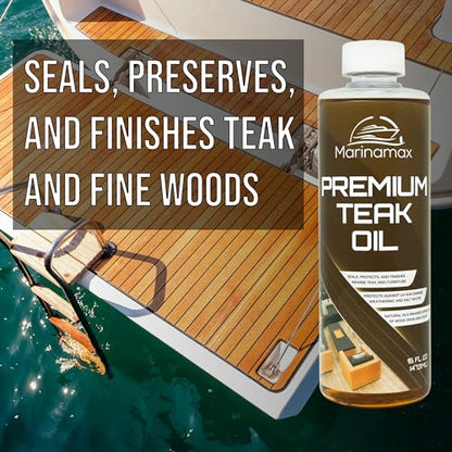 Premium Teak Oil 16 oz, Wood Oil, Sealer & Protector
