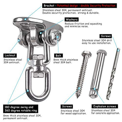 Heavy Duty Swing Hangers Stainless Steel 304, Double Protection Design