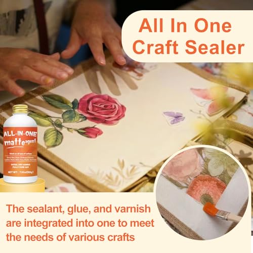 1DFAUL Crafts Sealer Matte Finish, 200ml All Purpose Craft Glue - style: A2 Matte