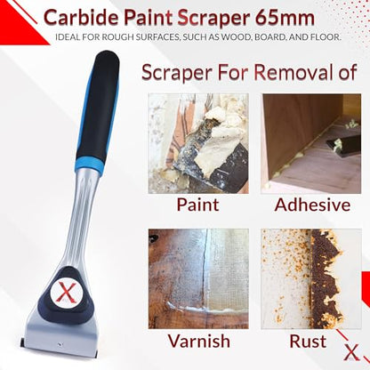 2.5" Inch Heavy Duty Scraper, Fits Bahco 665, Spealloy, Red Devil 3003, Removes Paint, Varnish, Wood Floor, Glue - Pack of 1