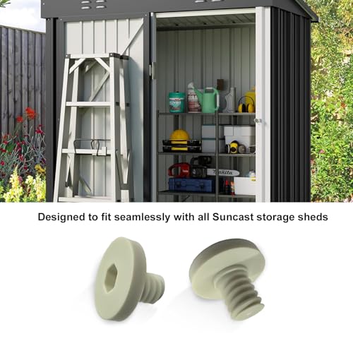 20 PCS Replacement Bolts Compatible with Suncast Storage Sheds - color: White