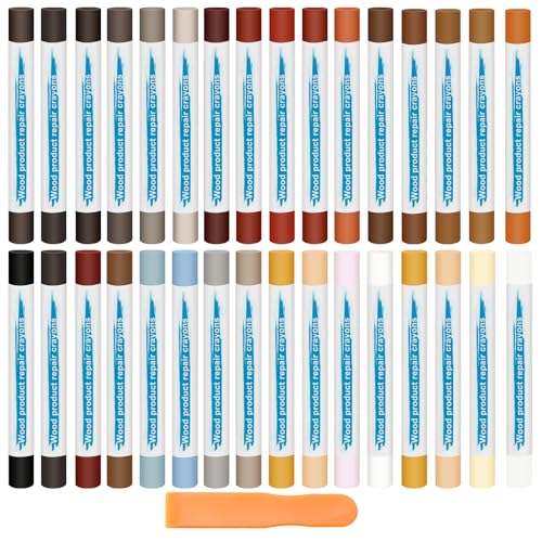 32P Wood Filler Stick,Wood Floor Furniture Repair Wax Stick