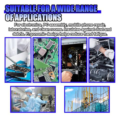 Anti-Static Work Gloves, Nylon Vinyl Wrap Gloves (12Pairs) - size: 12Pairs