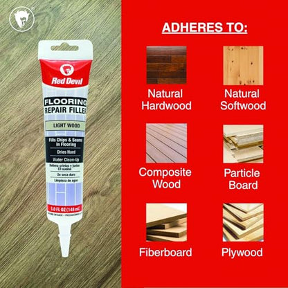 Red Devil 056020 Flooring Repair Filler, 5 oz., Light Wood, 4 Pack - color: Light Wood, size: Pack of 4