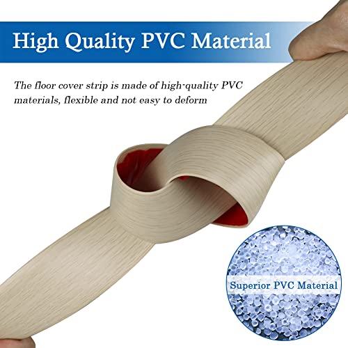 FONUNO Vinyl Floor Transition Strip Self Adhesive Threshold Strip 2" W - color: Beige, size: 5cm, 3.3Ft