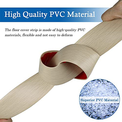 FONUNO Vinyl Floor Transition Strip Self Adhesive Threshold Strip 2" W - color: Beige, size: 5cm, 3.3Ft