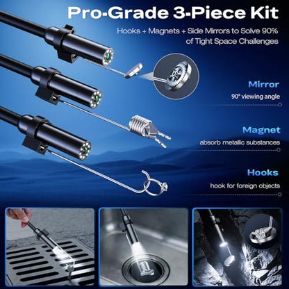 Endoscope Camera with Light, Handheld Borescope, 2.8" IPS Inspection Camera - size: 2.8" Handheld Borescope-ES07