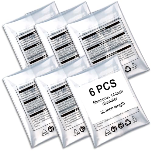 70008 Clear Plastic Dust Collection Bags 14"×32" - style: 6 PACK