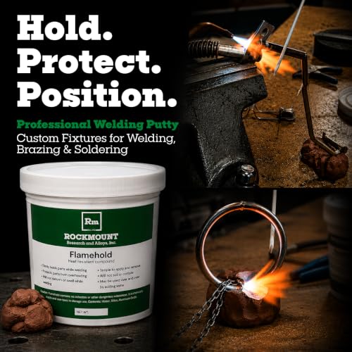 Rockmount Flamehold Heat Resistant Welding Putty – 5 LB Tub - size: 5 LBS