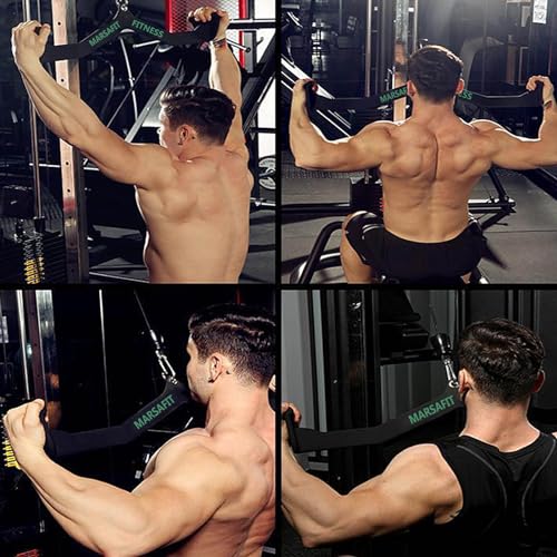 Ergonomic LAT Pull Down Bars, Back and Triceps Strength Training Equipment, LAT Pulldown Attachments, Cable Attachments for Home Gym - color: BT0023
