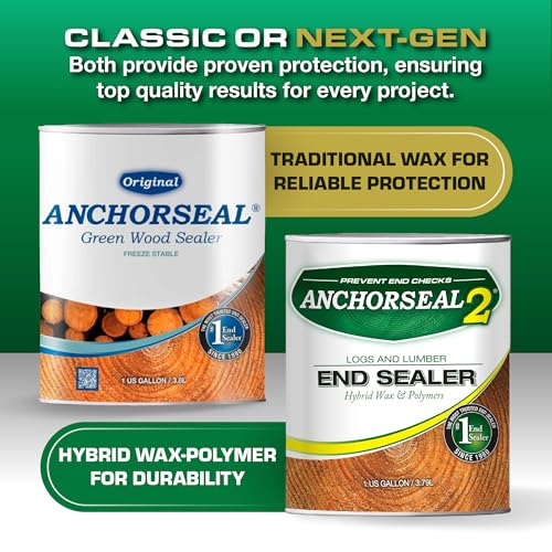 ANCHORSEAL 2 Log and Lumber End Grain Sealer, Prevents Checking, 1 Gallon - size: 1 Gallon