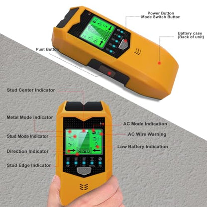 Stud Finder Wall Scanner 5-in-1 with Live Wire Detection