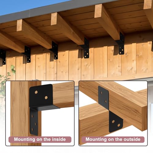 8-Pack 2x4 Post Caps Tie Bracket Beam Header Strap Mount for Wood - size: 2''X4'', style: Style 2