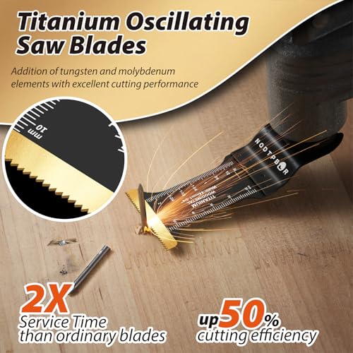 20 PCS Titanium Oscillating Saw Blades Universal Oscillating Tool Blade - size: 20PCS