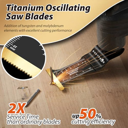 20 PCS Titanium Oscillating Saw Blades Universal Oscillating Tool Blade - size: 20PCS