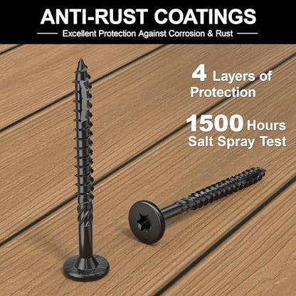 5/16" Heavy-Duty Wood Screws (12 Inch,50Pcs,Black) - color: Black, size: 5/16" x 12"