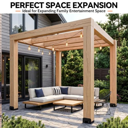 8x8 Post Base 4 Pack, Adjustable Deck Post Support, Fits 7.5'' x 7.5'' Wood - size: 8x8