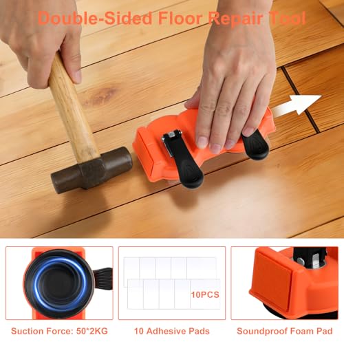 Floor Gap Fixer Tool for Laminate Vinyl LVP Flooring, Dual Suction Cup