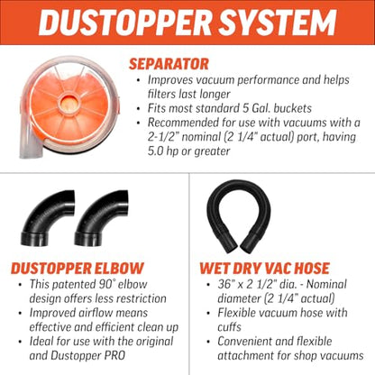Dustopper PRO Dust Collector - 99.9% Efficiency Cyclone Dust Separator