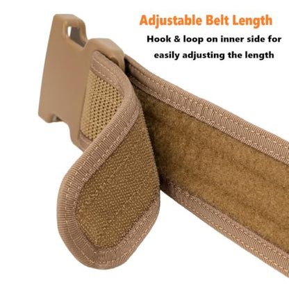 Security EMS EMT Firefighters Work Belt 2" Wide Camping Hiking Utility Tool Belt Airsoft Paintball Gear Holster Belt - color: Brown(2 Inch Width), size: XXX-Large
