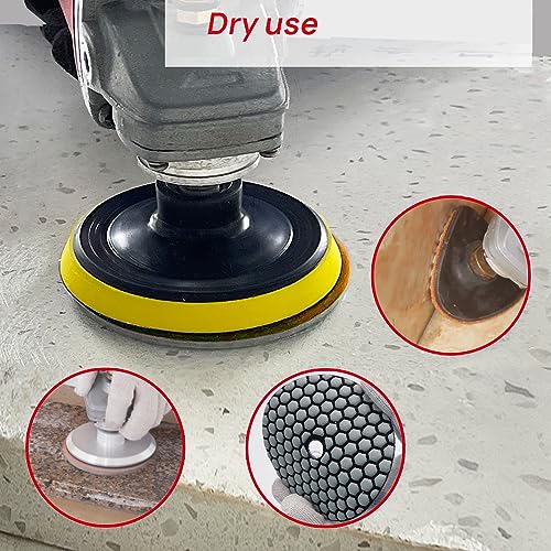 DT-DIATOOL Dry Diamond Polishing Pads 4 Inch Grit 1500, 8 Pieces