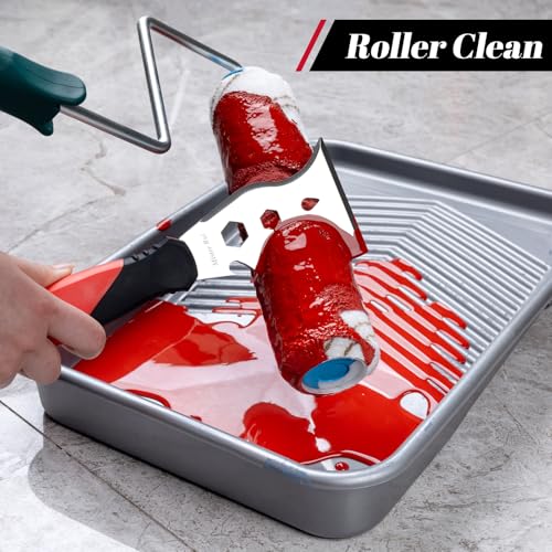 Mister Rui Metal Putty Knife, 2 Pack Paint Scraper, 13 in 1 Paint Scraper - color: Red, 2 Pack