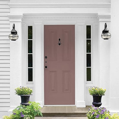 Glidden Total Exterior Paint & Primer All-in-One, Oakwood Brown/Red, Semi-Gloss, 1 Gallon - color: Oakwood Brown, size: 128 Fl Oz (Pack of 1)