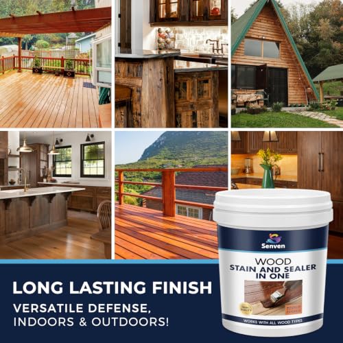 Wood Stain and Sealer in One, Polyurethane Wood Finish Water Based Polyurethane Clear Gloss Wood Protection Polyurethanes Waterproof Coating, Fast Dry Polyurethanes Sealant, Easy Clean Up 35oz - color: Clear, size: 35 Fl Oz