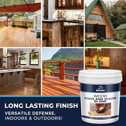 Wood Stain and Sealer in One, Polyurethane Wood Finish Water Based Polyurethane Clear Gloss Wood Protection Polyurethanes Waterproof Coating, Fast Dry Polyurethanes Sealant, Easy Clean Up 35oz - color: Clear, size: 35 Fl Oz