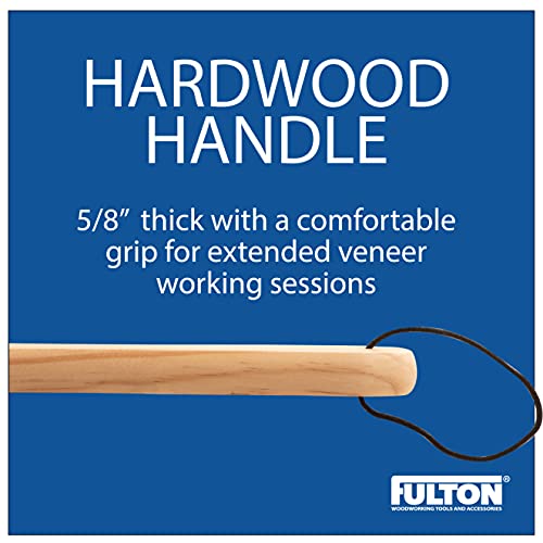 Fulton Veneer Scraper with Beveled Edges and Hardwood Handle for Applying