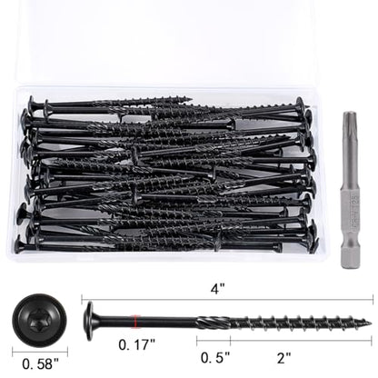 50 PCS #14 x 4” Lag Screws Heavy Duty Construction Screw - size: #14x4"