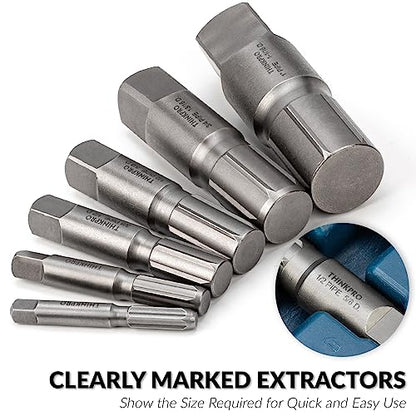 6-Piece Pipe Extractor Set - color: 6-piece Pipe Extractor Set