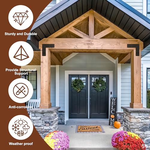 2 Pcs 10"x10" L Post Brackets, Fit 4x4 6x6 Wood, 3MM Thick - style: L Shape(10x10)