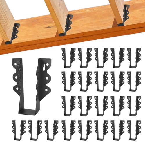 24 Pcs 2"x 6" Joist Hanger|Q235B Steel Face Mount Joist Hangers - size: 24 Pcs, style: 2"x 6"