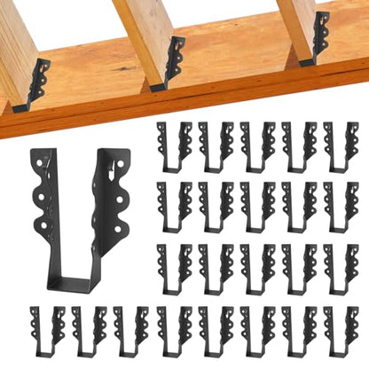 24 Pcs 2"x 6" Joist Hanger|Q235B Steel Face Mount Joist Hangers - size: 24 Pcs, style: 2"x 6"
