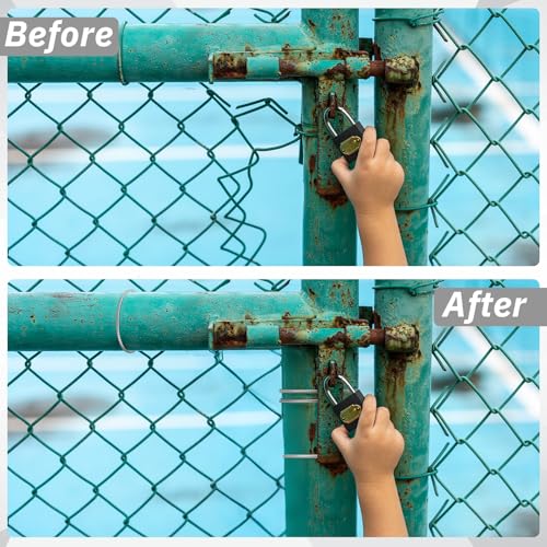 MorningRo 200 Pcs 8-1/4" Chain Link Fence Wire Ties 9 Gauge Heavy Duty Aluminum Ties Hook for Chain Link Fence, Posts, Rails, Dog Kennel Repair - size: 8-1/4"
