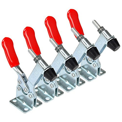 E-TING 4pcs Hand Tool 201B Toggle Clamp 198Lbs Horizontal Clamp
